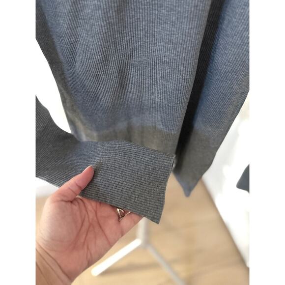 WSLY Rivington Ribbed Long‎ Sleeve Top Heather Grey Size Medium - Picture 9 of 9